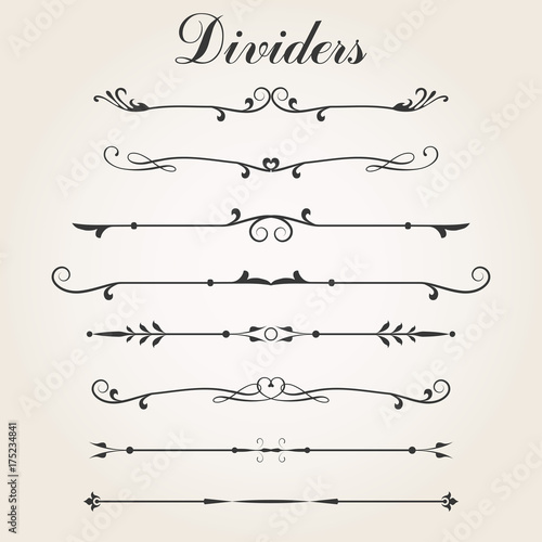 Dividers- calligraphic elements