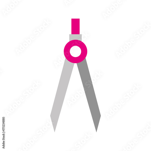 drawing school compass tool study designer vector illustration © Gstudio