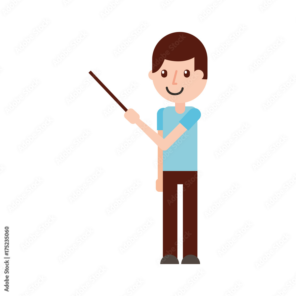 teacher with pointer showing lesson vector illustration teacher with pointer showing lesson vector illustration