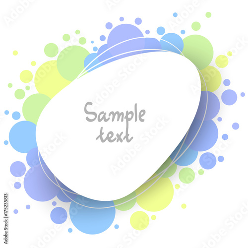 abstract colorful background with empty shape and copy-space, vector