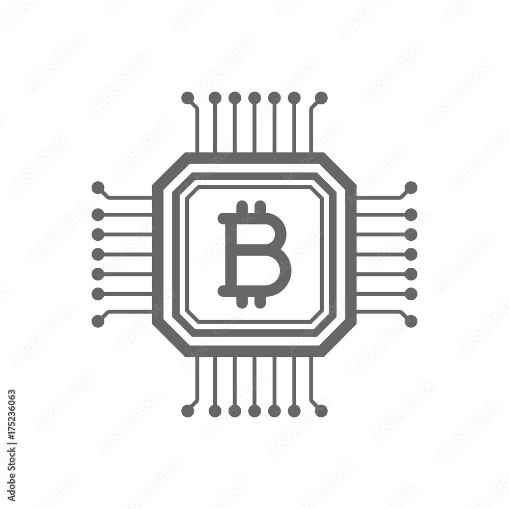 Bitcoin blockchain line icon. Cryptocurrency bitcoin blockchain concept. Linear vector icon isolated on white transparent background. Bitcoin blockchain line icon. Cryptocurrency bitcoin blockchain concept. Linear vector icon isolated on white transparent background.