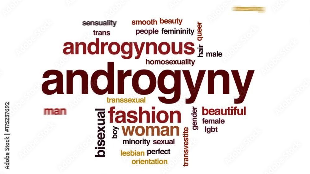 Androgyny animated word cloud, text design animation. Androgyny animated word cloud, text design animation.