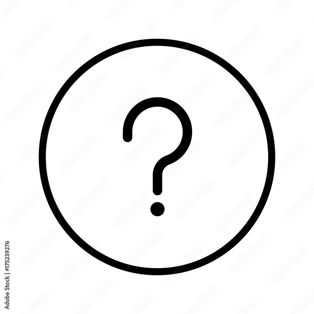 sg171003-Vector of Question icon in Circle line - vector iconic design sg171003-Vector of Question icon in Circle line - vector iconic design