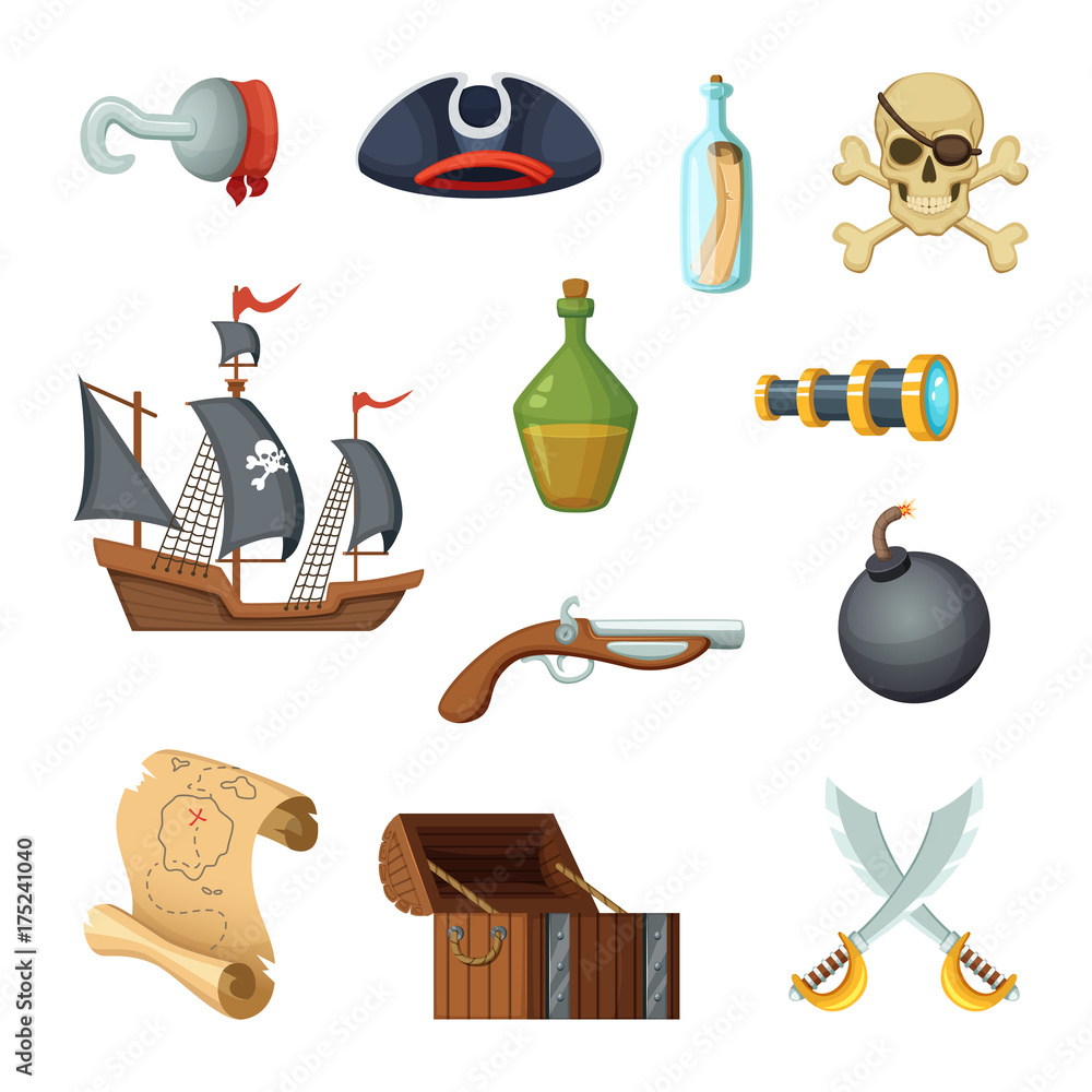Treasure Map Symbols Clip Art