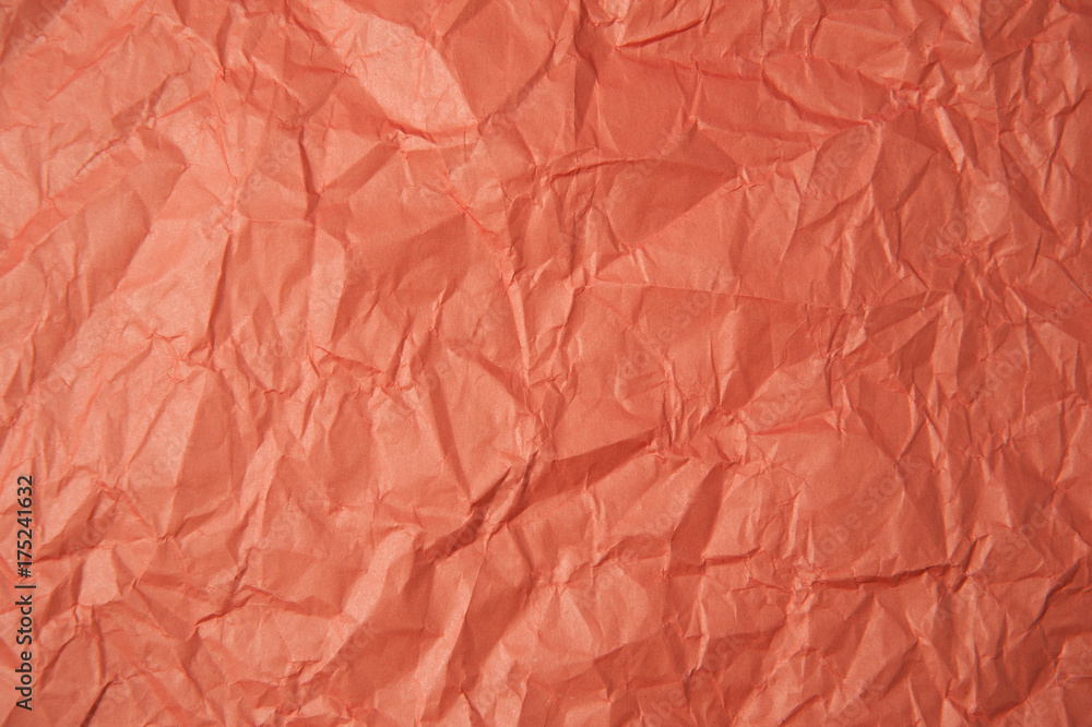 Obraz premium Crumpled orange paper texture