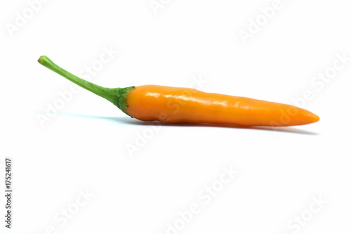 Orange Goat pepper on white background for food concept