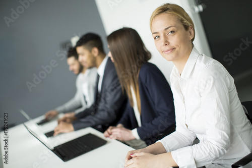Business team working toget...