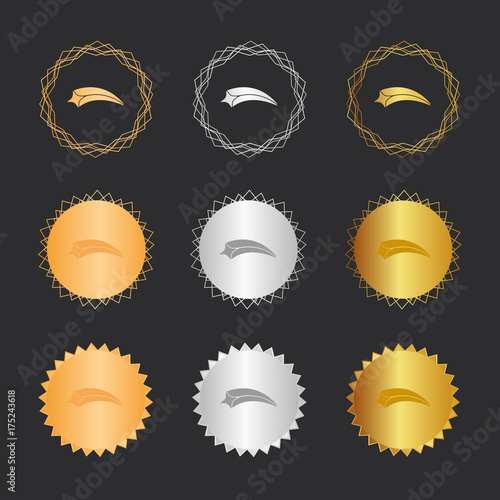 Sternschnuppe - Bronze, Silber, Gold Medaillen