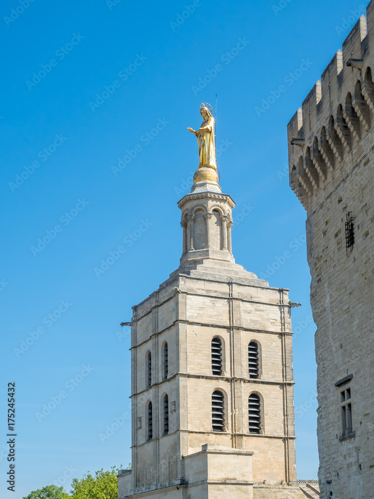 Obraz premium Avignon cathedral from Papal palace