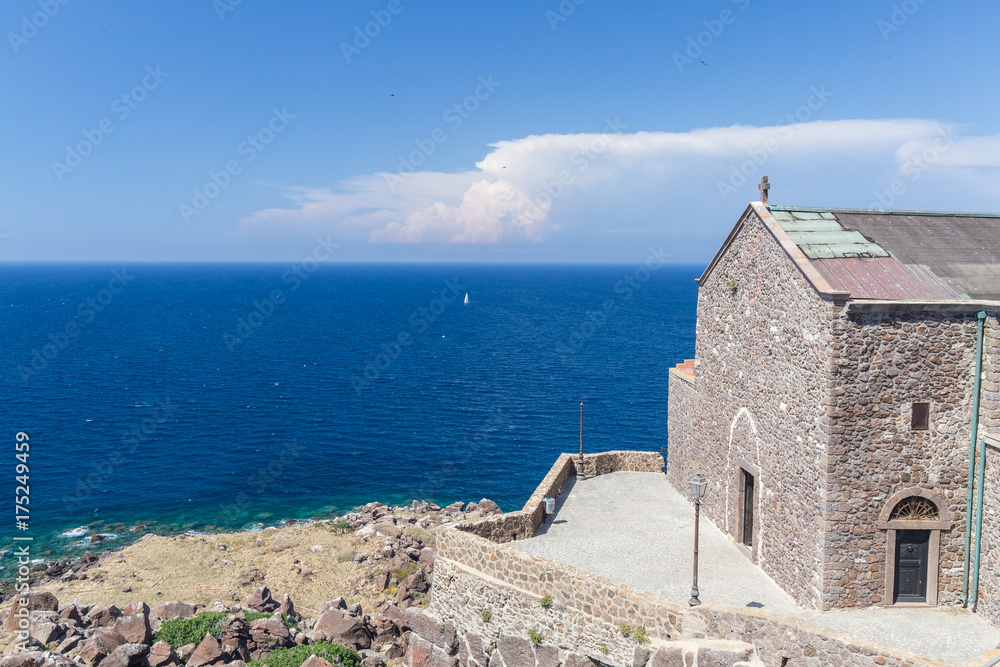 Naklejka premium Exterior of the Cattedral Antonio Abate in Castelsardo