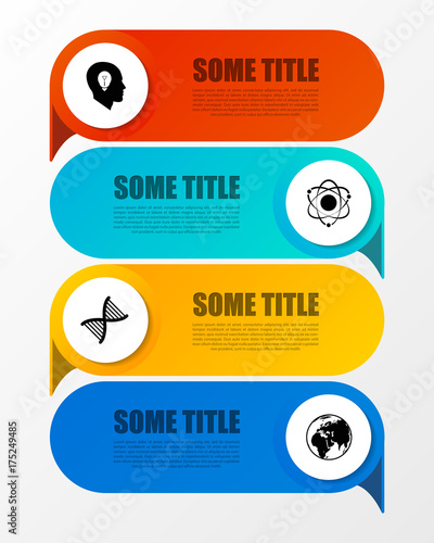 Infographic template. Business concept with 4 steps. Vector