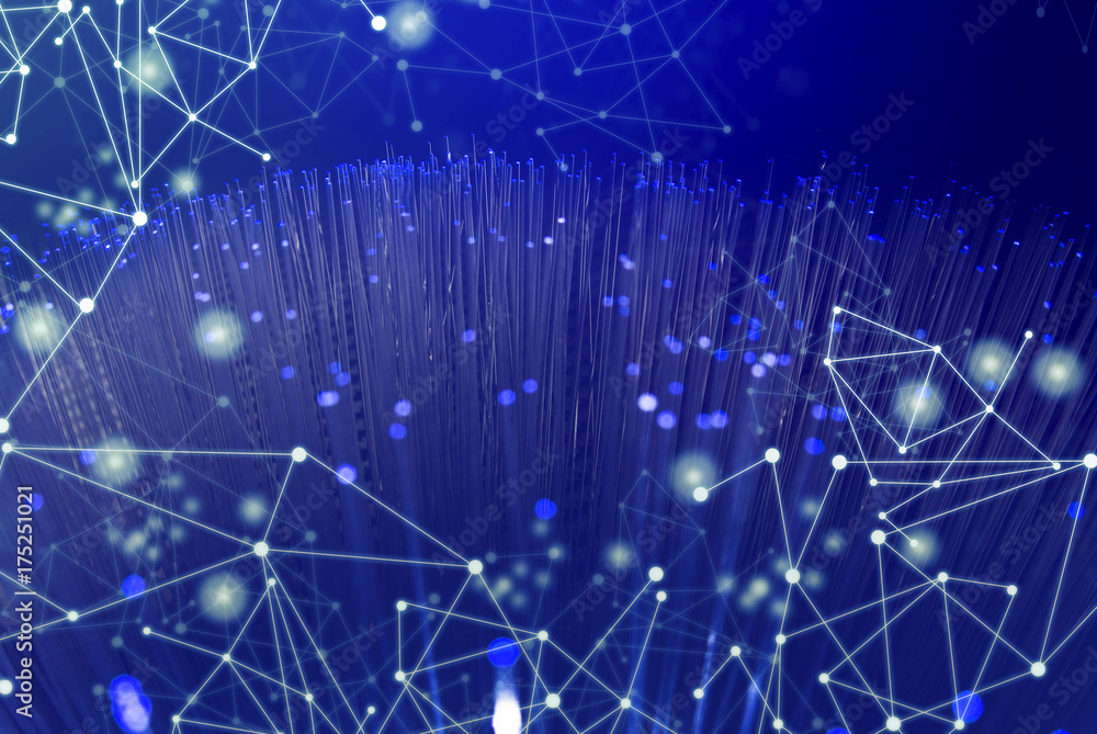 blue fiber optic network with web background blue fiber optic network with web background