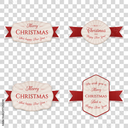 Christmas Banners, Labels or Badges Collection