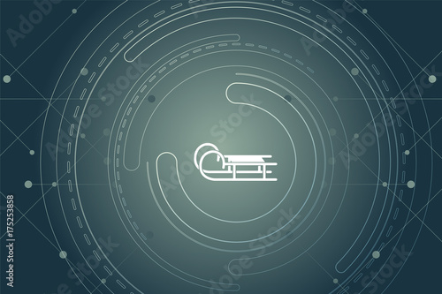 modernes Wallpaper mit Schlitten