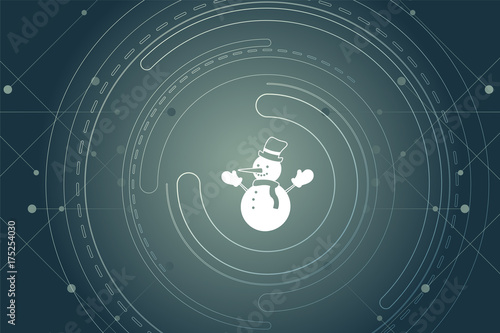modernes Wallpaper mit Schneemann