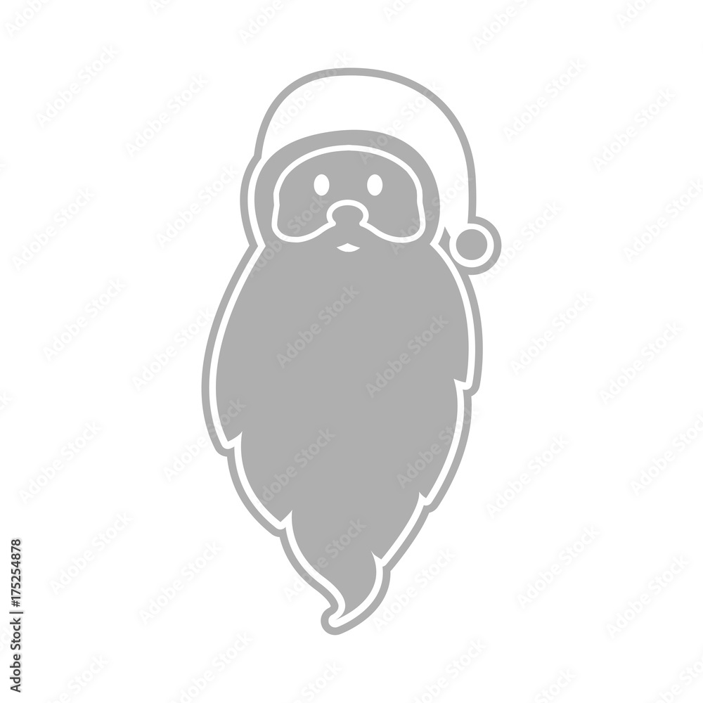 Buntes einfaches Weihnachtssymbol - Nikolaus - Kopf Buntes einfaches Weihnachtssymbol - Nikolaus - Kopf