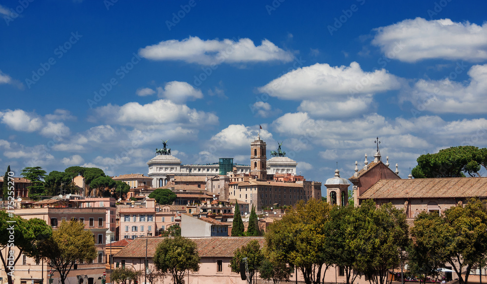 Capitoline Hill skyline in Rome 