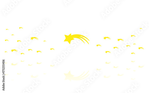 Reflektierende Symbole weiß - Sternschnuppe