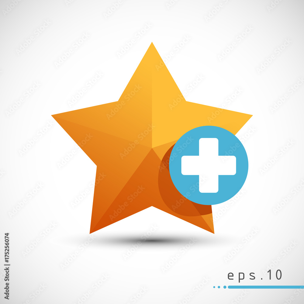 Add favorite star vector icon web symbol illustration Add favorite star vector icon web symbol illustration
