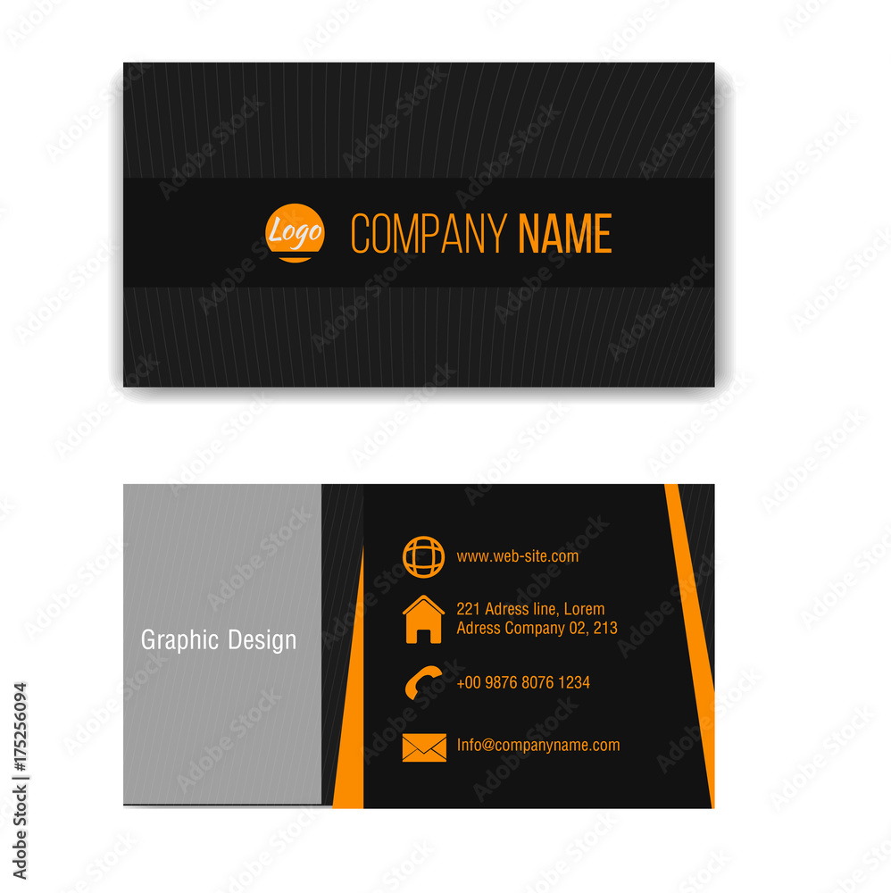 Obraz premium Vector design business card template.