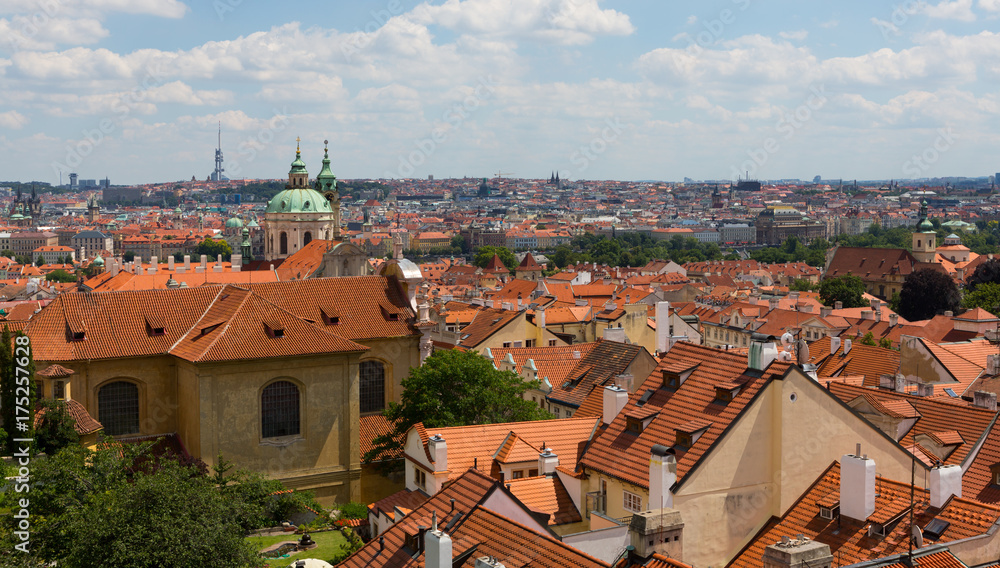 Red Rooftops of Prague  Czech Republic