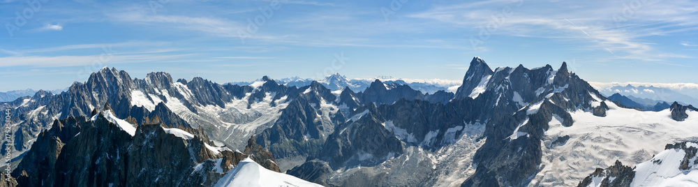 Beautiful Alps as seen from Aiguille du Midi