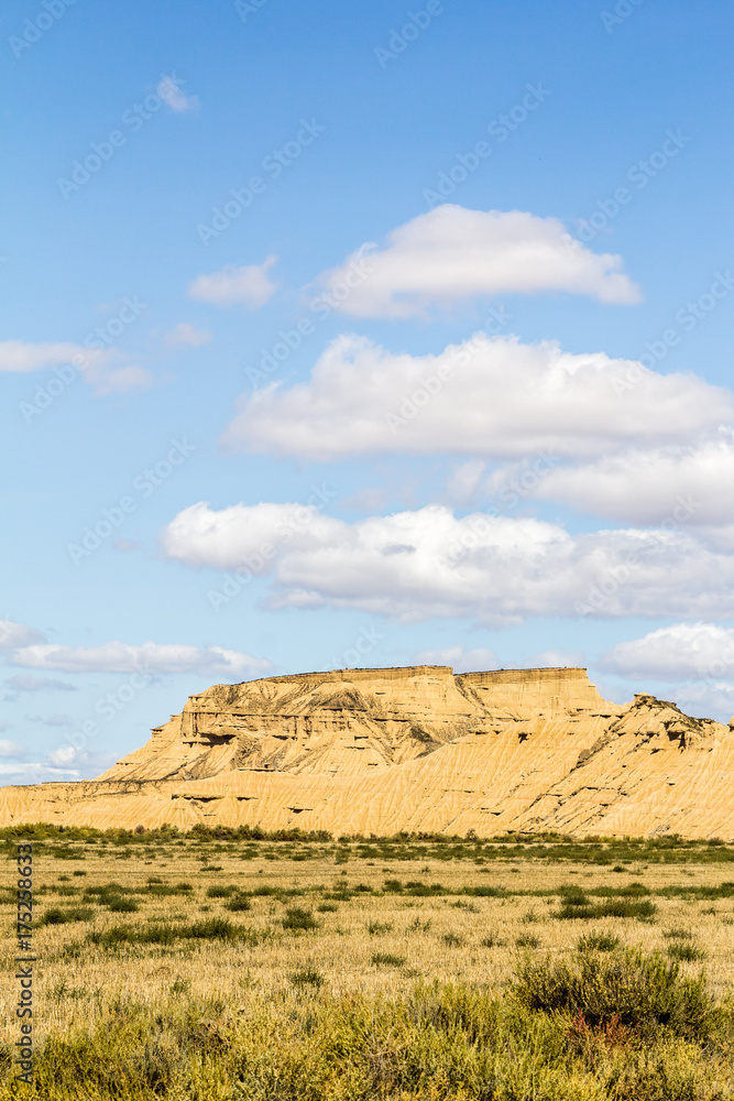 the desert of the Bardenas Reales in the Spanish province of Navarre