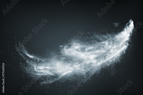 Obraz na plátně Abstract design of white powder snow cloud