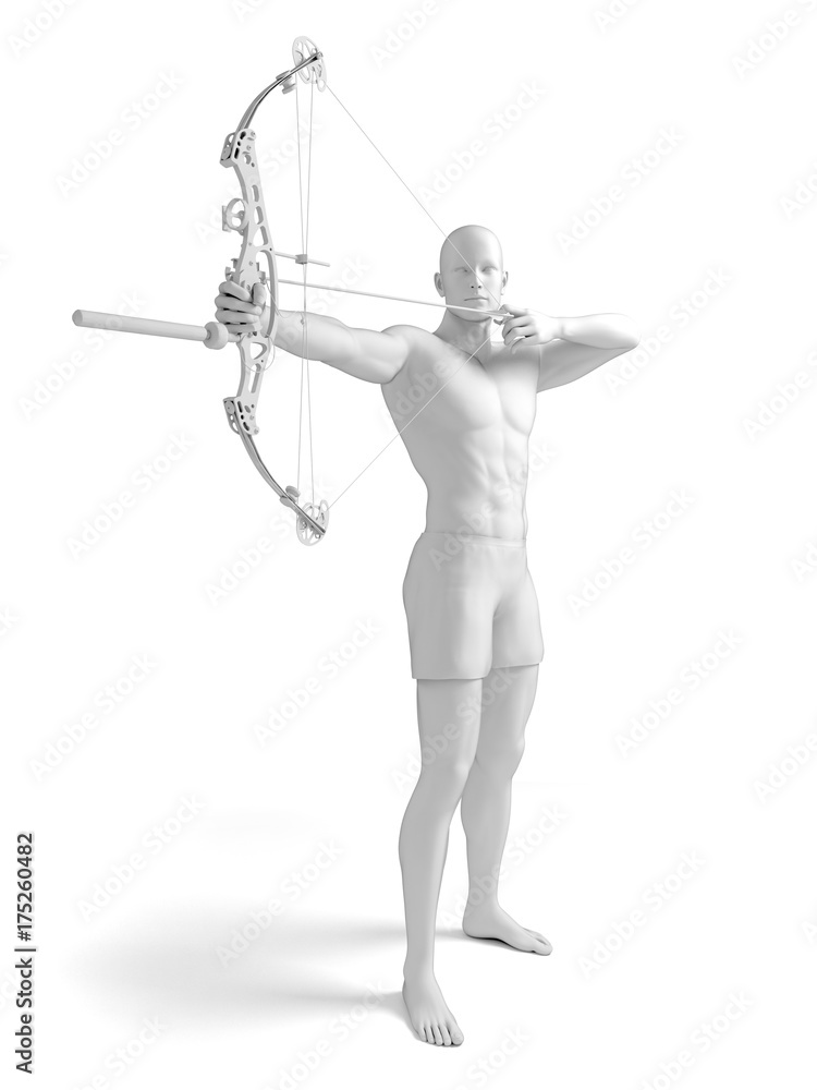 3d rendered medically accurate illustration of an archer 3d rendered medically accurate illustration of an archer