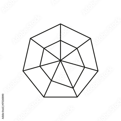 hexagon graph icon
