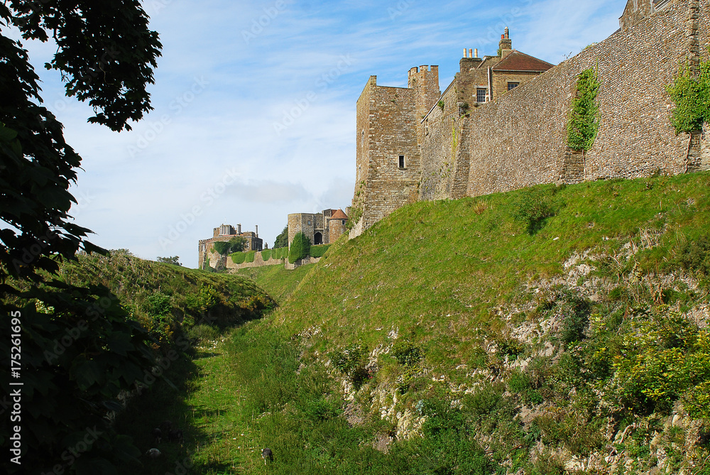 Exterior view of Dover Castle, Kent, England, United Kingdom