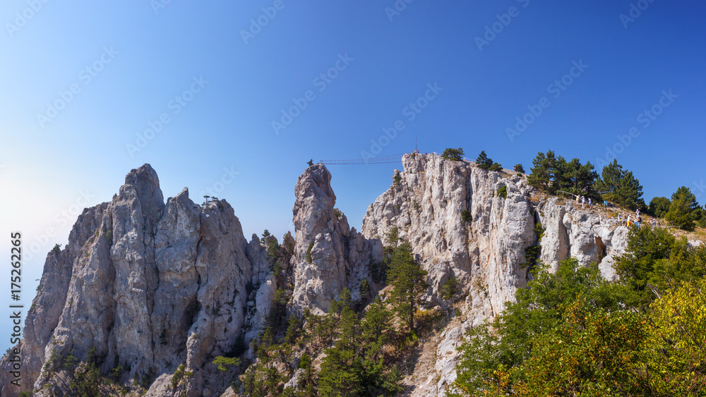 High rocks Ai-Petri of Crimean mountains