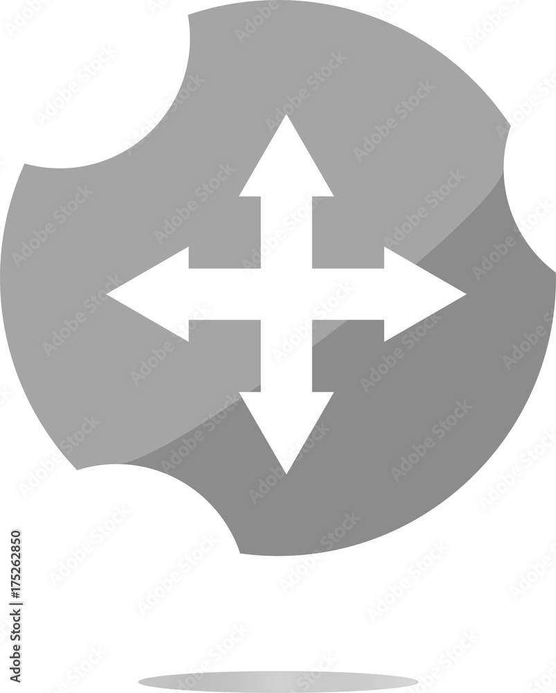 Obraz premium arrow set on web icon (button) . Trendy flat style sign isolated on white background