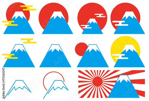 富士山 素材集 Stock Vector Adobe Stock
