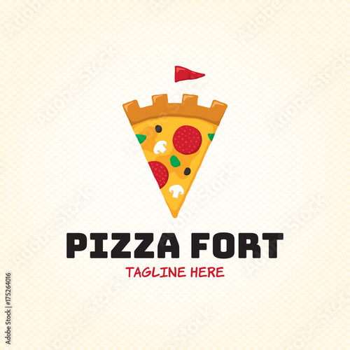 Pizza Fort Vector Logo template