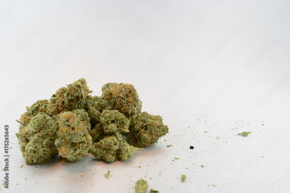 Medical marijuana with medical tools, jar, and pipe Medical marijuana with medical tools, jar, and pipe