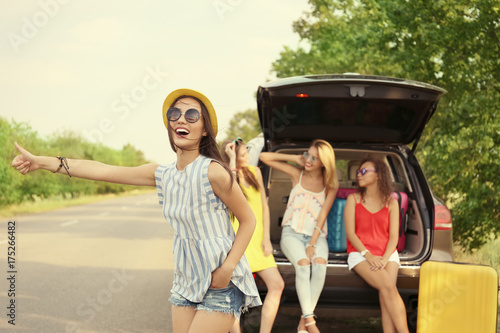 Young woman with her friend...