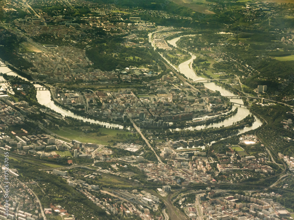 Aerial view of Praga