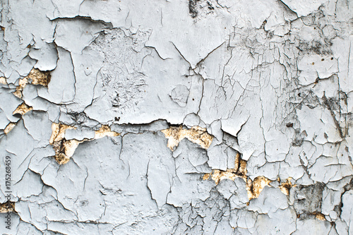 Old cracked paint on wooden wall
