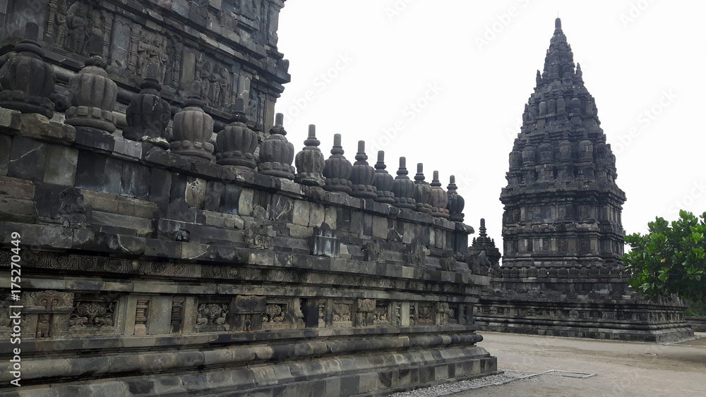 Naklejka premium Temple de Prambanan sur l'île de Java, Indonésie