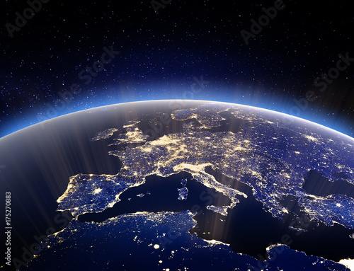 World globe - planet Earth. 3d rendering photo