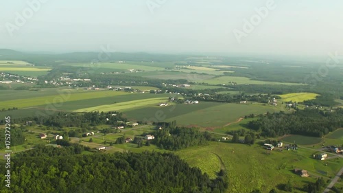 Vast Maine landscape in Aroostook County, aerial