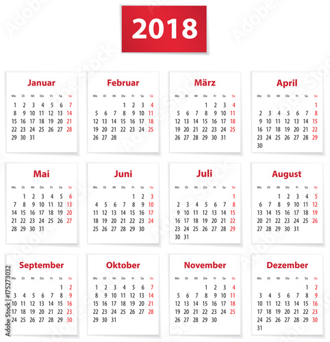 2018 German calendar