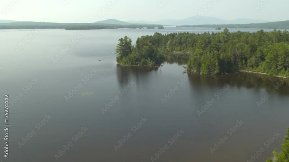 Scenic Moosehead lake in Maine, aerial Scenic Moosehead lake in Maine, aerial