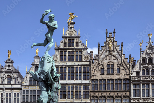 Antwerp - Belgium - Statue of Silvius Brabo