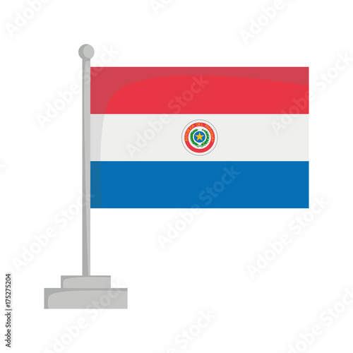 National flag of Paraguay Vector Illustration