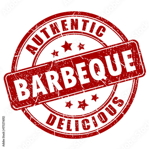 Barbeque rubber stamp