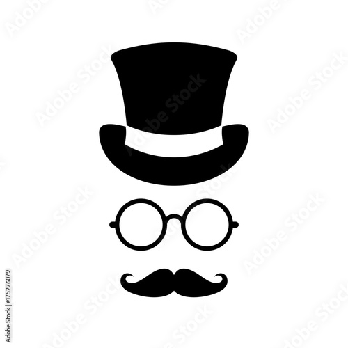 Old fashioned man vector icon
