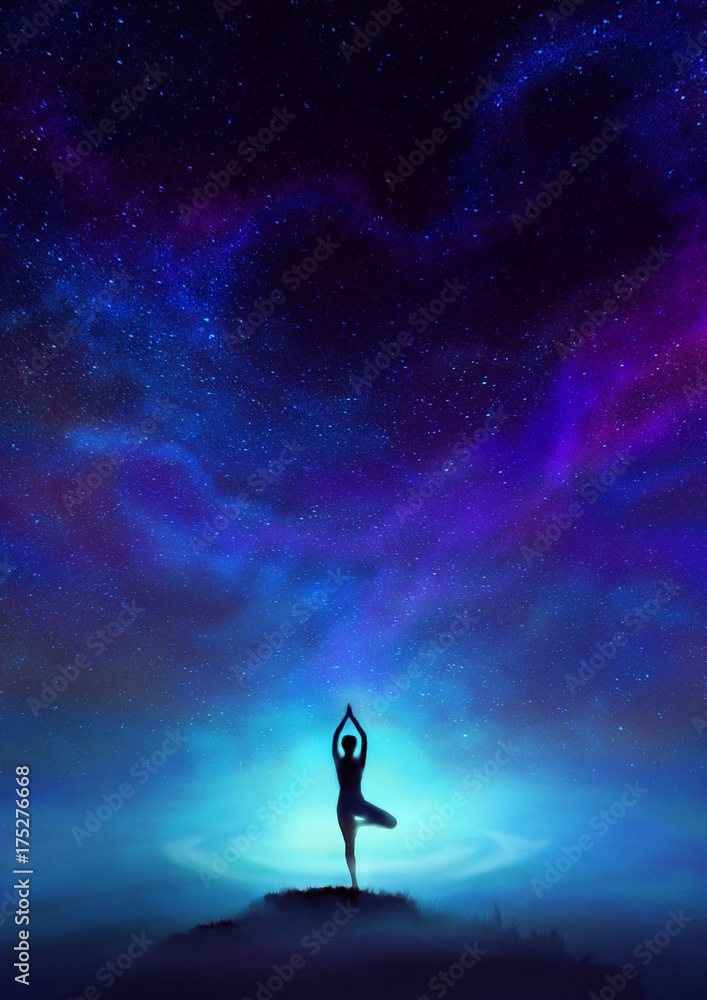 Yoga Stock Illustration | Adobe Stock