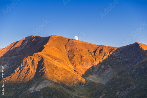 Mountain with the moon
